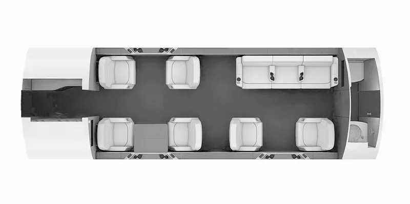 Challenger 650 cabin layout