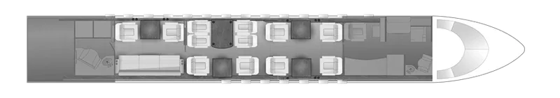 Challenger 850 cabin layout