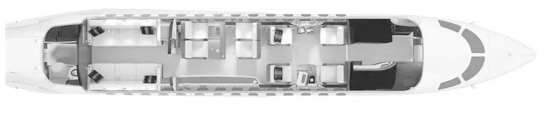 Falcon 900LX cabin layout