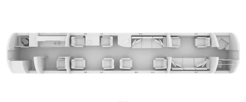 Global Express XRS cabin layout