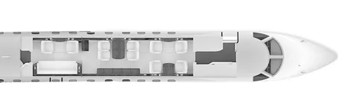 Legacy 650 cabin layout