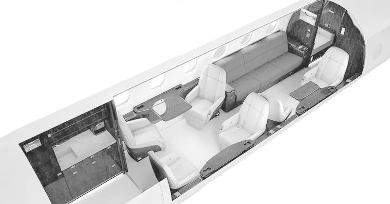 Legacy 500 cabin layout