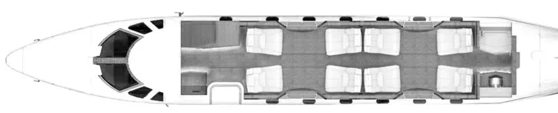 Citation Sovereign cabin layout