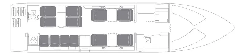 Challenger 650 cabin layout