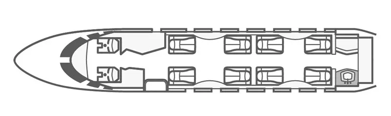 Citation X cabin layout